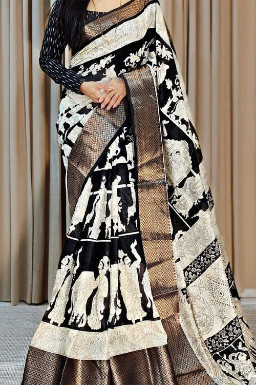 Load image into Gallery viewer, Wonderful Off White Digital Printed Soft Silk Saree With Opulent Blouse Piece
