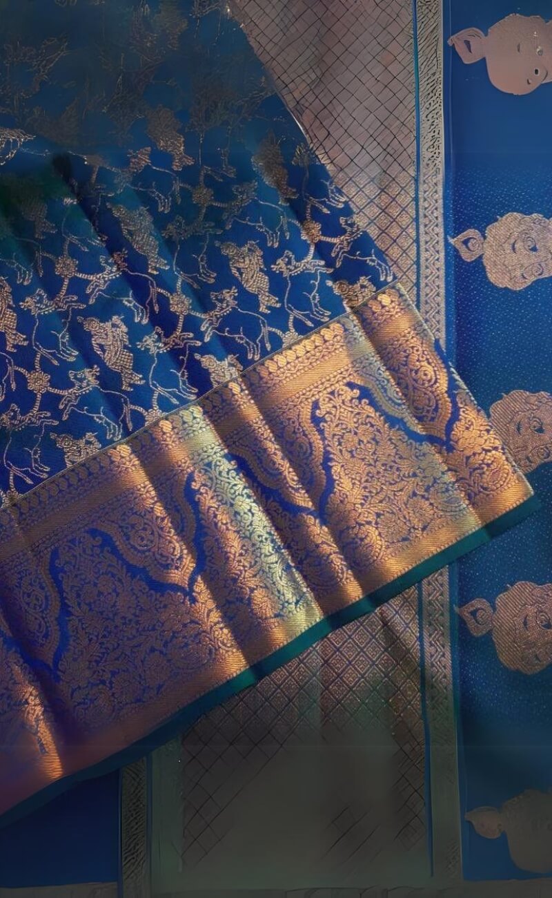 Deserving Blue Soft Silk Saree With Blissful Blouse Piece