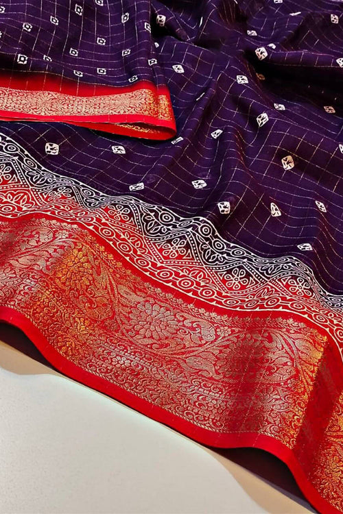 Load image into Gallery viewer, Devastating Purple Digital Printed Dola Silk Saree With Palimpsest Blouse Piece
