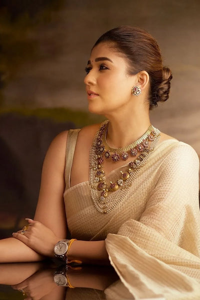 Bollywood Style Beige Soft Tissue Silk Saree With Imaginative Blouse Piece