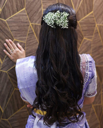 Desultory Lavender Soft Silk Saree With Majesty Blouse Piece