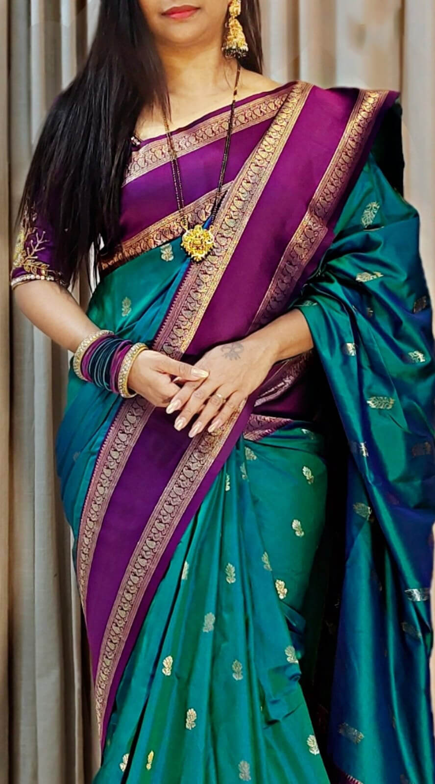 Phenomenal Rama Soft Banarasi Kathpadar Silk Saree With Opulent Blouse Piece