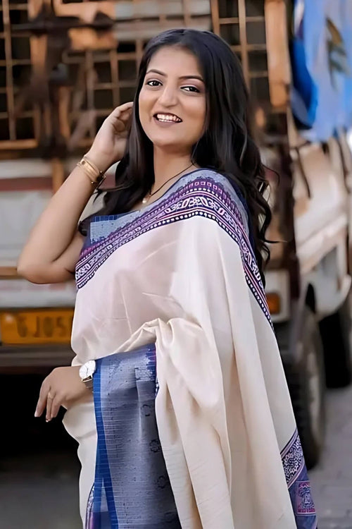 Load image into Gallery viewer, Capricious Beige Digital Printed Dola Silk Saree With Prettiest Blouse Piece
