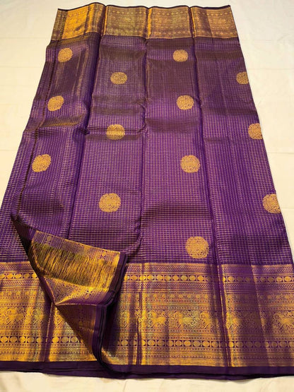 Gleaming Purple Soft Silk Saree With Moiety Blouse Piece