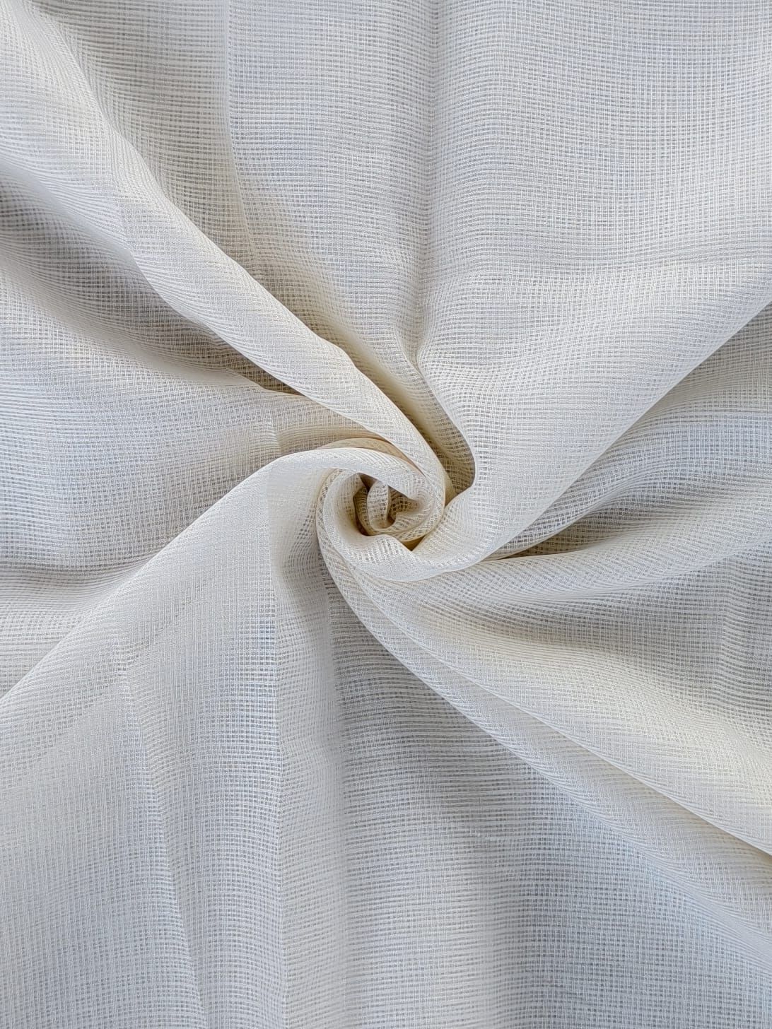 Preferable Off White Embroidery Work Kota Doriya Silk Saree With Dalliance Blouse Piece