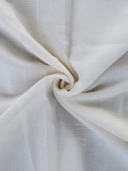 Preferable Off White Embroidery Work Kota Doriya Silk Saree With Dalliance Blouse Piece