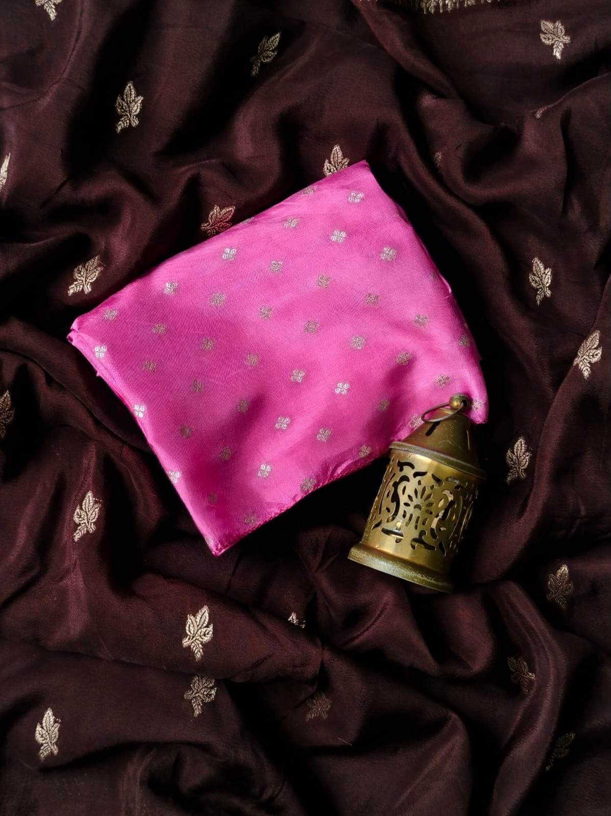 Appealing Wine Pure Viscose Banrasi Silk Saree With Admirable Blouse Piece