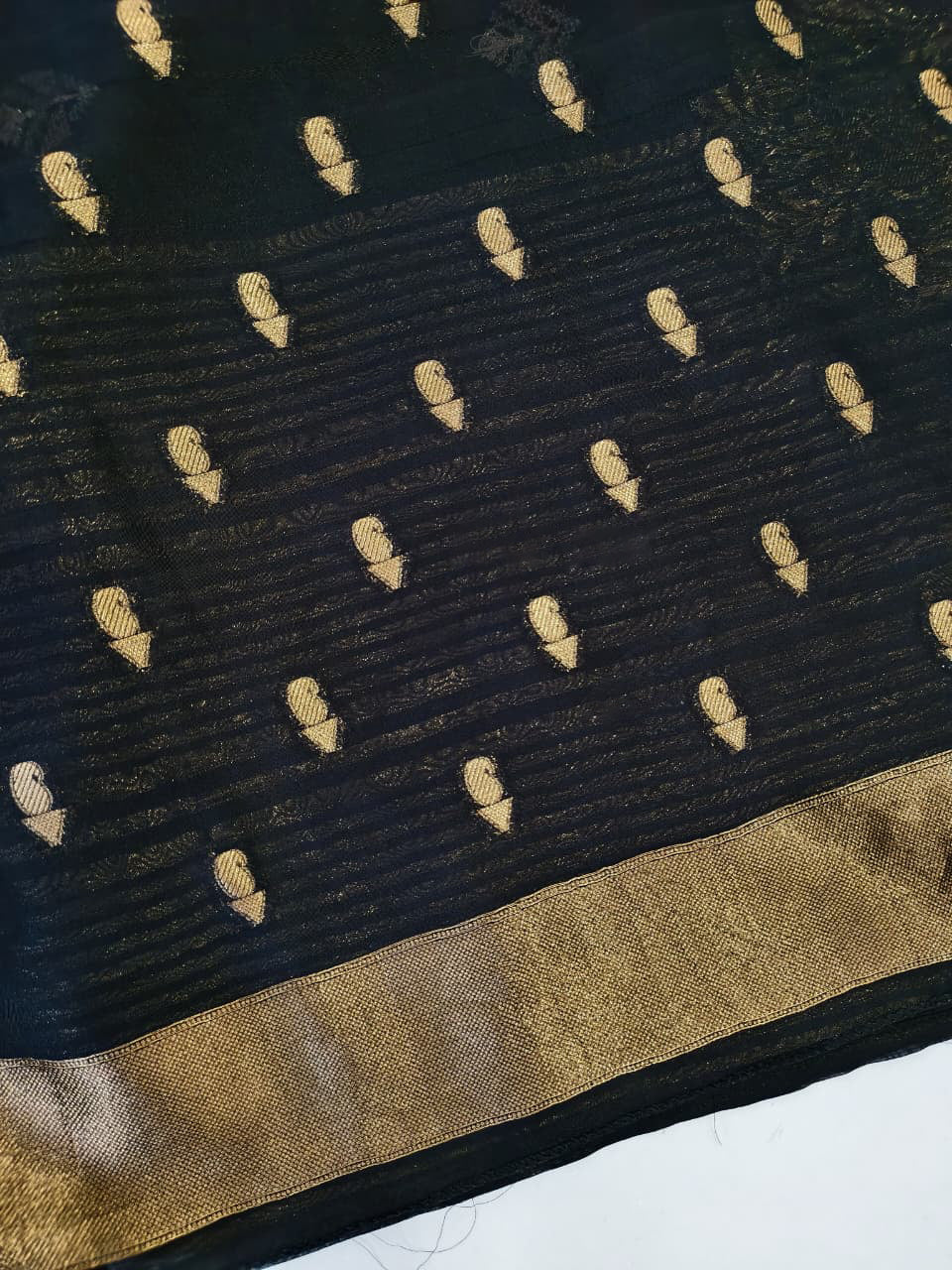 Sumptuous Black Embroidery Work Soft Silk Saree With Aplomb Blouse Piece