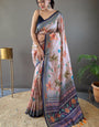 Serendipity Baby Pink Digital Printed Soft Silk Saree With Woebegone Blouse Piece