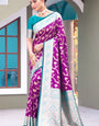 Precious Purple Soft Banarasi Silk Saree With Elegant Blouse Piece