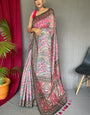 Gorgeous Pink Kalamkari Printed Saree With Deserving Blouse Piece