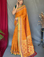 Gratifying Mustard Paithani Silk Saree With Sophisticated Blouse Piece