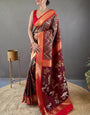 Amiable Brown Soft Banarasi Silk Saree With Exuberant Blouse Piece