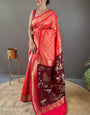 Stunner Pink Soft Banarasi Silk Saree With Mellifluous Blouse Piece