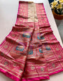 Trendy Beige Soft Banarasi Silk Saree With Extraordinary Blouse Piece