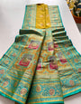 Traditional Mustard Soft Banarasi Silk Saree With Conflate Blouse Piece