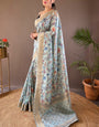 Amazing Sky Digital Printed Soft Silk Saree With Elegant  Blouse Piece