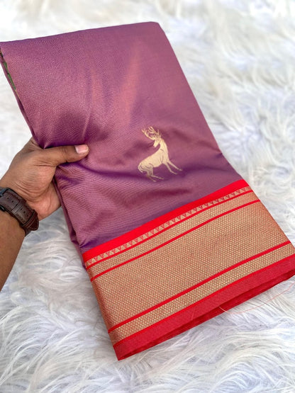Sumptuous Pink Pure Zari Weaving Banarasi Silk Saree With Smashing Blouse Piece