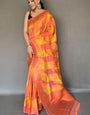 Fragrant Pink Soft Banarasi Silk Saree With Improbable Blouse Piece