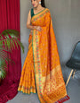 Fugacious Yellow Patola Silk Saree with Serendipity Blouse Piece