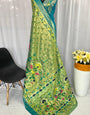 Jazzy Parrot Paithani Silk Saree With Ethnic Blouse Piece