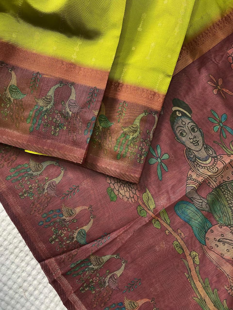 Sonorous Green Soft Chanderi Silk Printed Saree With Devastating Blouse Piece