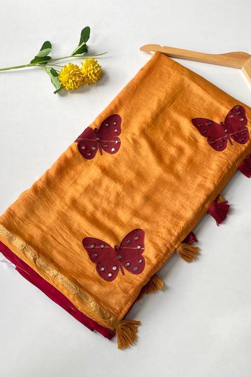 Load image into Gallery viewer, Luxuriant Mustard Bandhej Printed Cotton Silk Saree With Fugacious Blouse Piece
