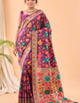 Improbable Purple Paithani Silk Saree With Proficient Blouse Piece