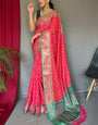 Majestic Pink Patola Silk Saree with Prodigal Blouse Piece