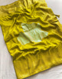 Captivating Mustard Soft Banarasi Silk Saree With Blissful Blouse Piece