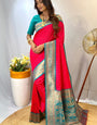 Staring Dark Pink Soft Banarasi Silk Saree With Impressive Blouse Piece