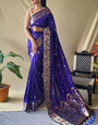 Exuberant Royal Blue Soft Banarasi Silk Saree With Tremendous Blouse Piece