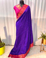 Tempting Royal Blue Soft Banarasi Silk Saree With Prodigal Blouse Piece