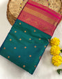 Pleasurable Dark Green Soft Banarasi Silk Saree With Transcendent Blouse Piece