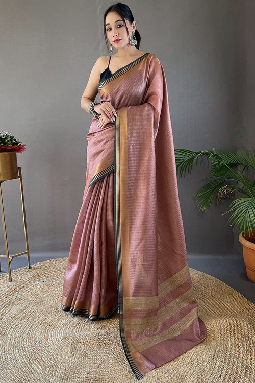 Load image into Gallery viewer, Gratifying Pink Soft Banarasi Silk Saree With Alluring Blouse Piece
