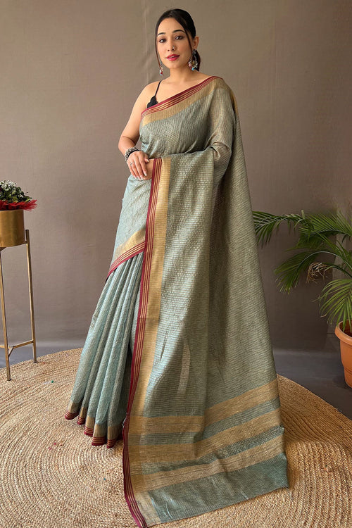 Load image into Gallery viewer, Stylish Teal Green Soft Banarasi Silk Saree With Gratifying Blouse Piece
