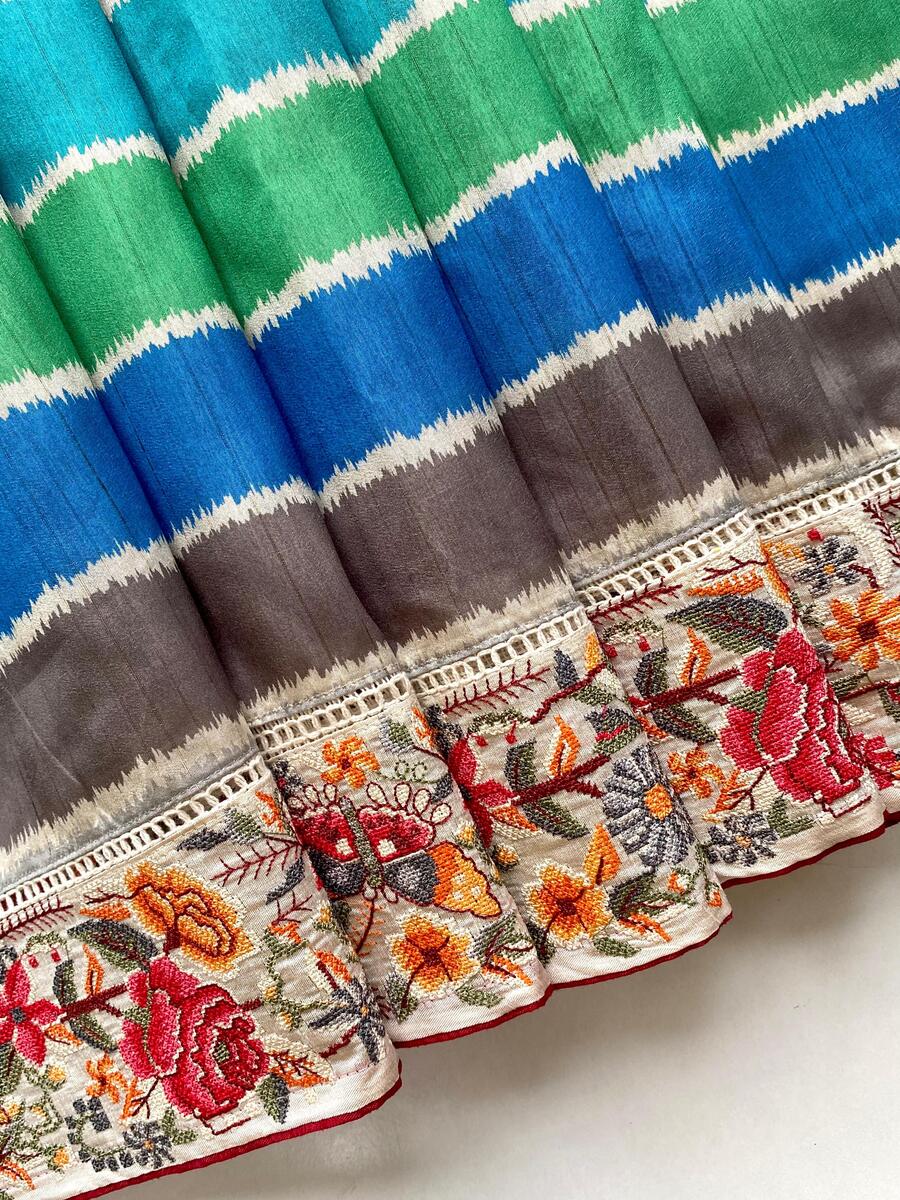 Evocative Multicolor Pure Loom Tusser Silk Saree With Capricious Blouse Piece