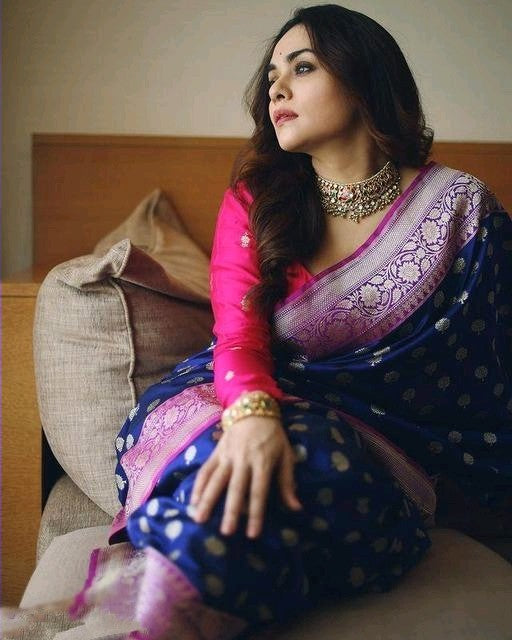 Elegant Blue Soft Banarasi Silk Saree With Gorgeous Blouse Piece