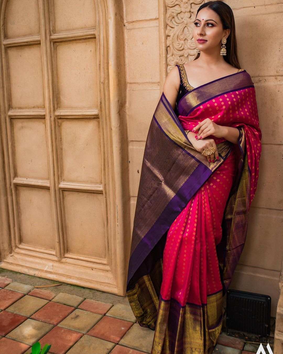 Precious Dark Pink Soft Banarasi Silk Saree With Ideal Blouse Piece
