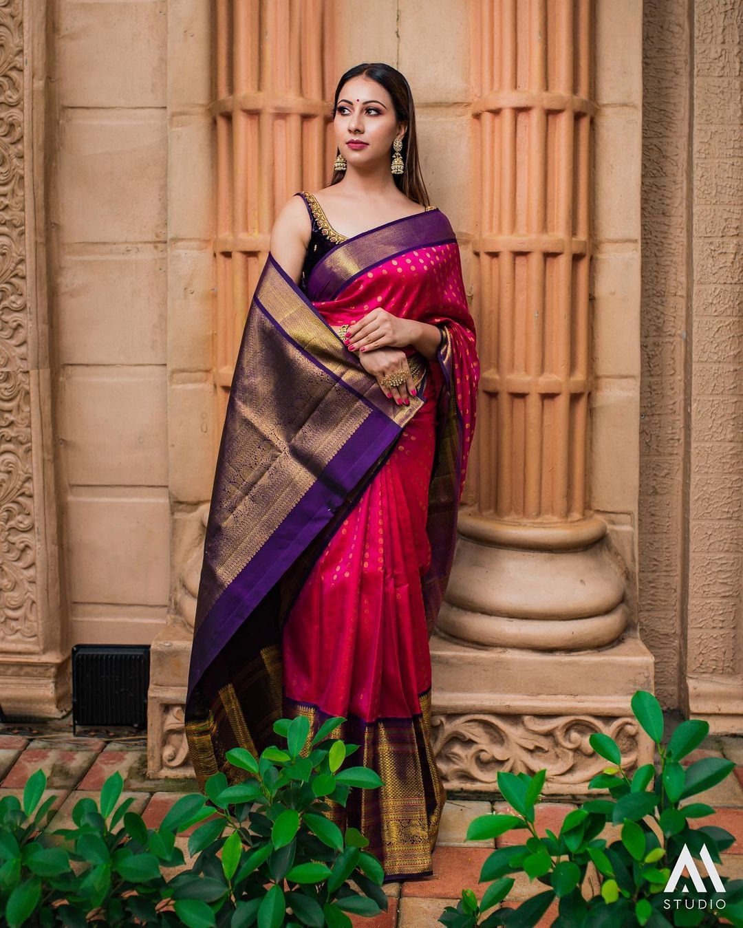 Precious Dark Pink Soft Banarasi Silk Saree With Ideal Blouse Piece