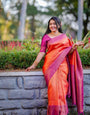 Extraordinary Orange Soft Silk Saree With Alluring Blouse Piece