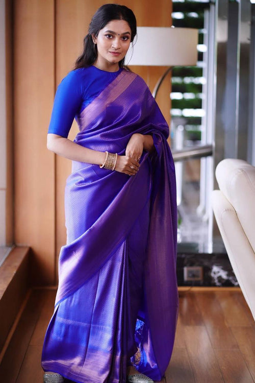Load image into Gallery viewer, Adoring Blue Soft Silk Saree With Tempting Blouse Piece
