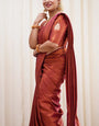 Staring Maroon Soft Silk Saree With Blissful Blouse Piece