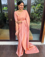 Divine Pink Soft Silk Saree With Tempting Blouse Piece