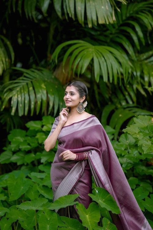 Load image into Gallery viewer, Snazzy Brown Soft Silk Saree with Tempting Blouse Piece
