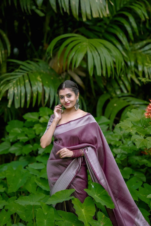 Load image into Gallery viewer, Snazzy Brown Soft Silk Saree with Tempting Blouse Piece
