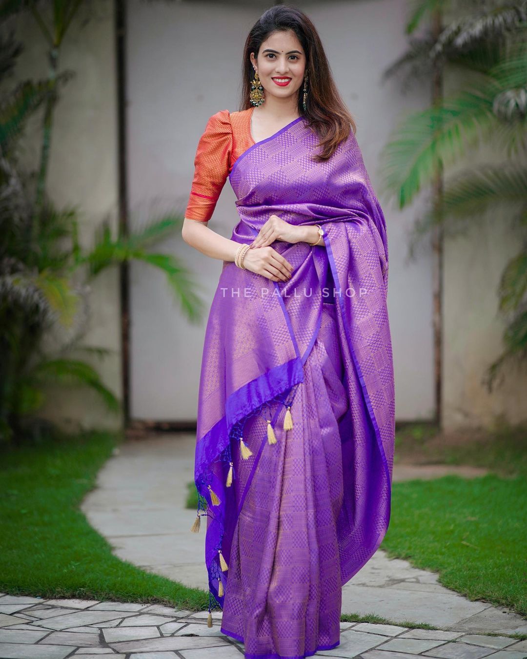 5 Stunning Purple Saree With Contrast Blouse Ideas! | Uddup Silk