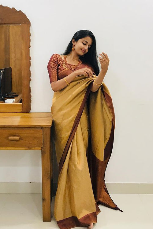 Load image into Gallery viewer, Energetic Musturd Soft Silk Saree With Alluring Blouse Piece
