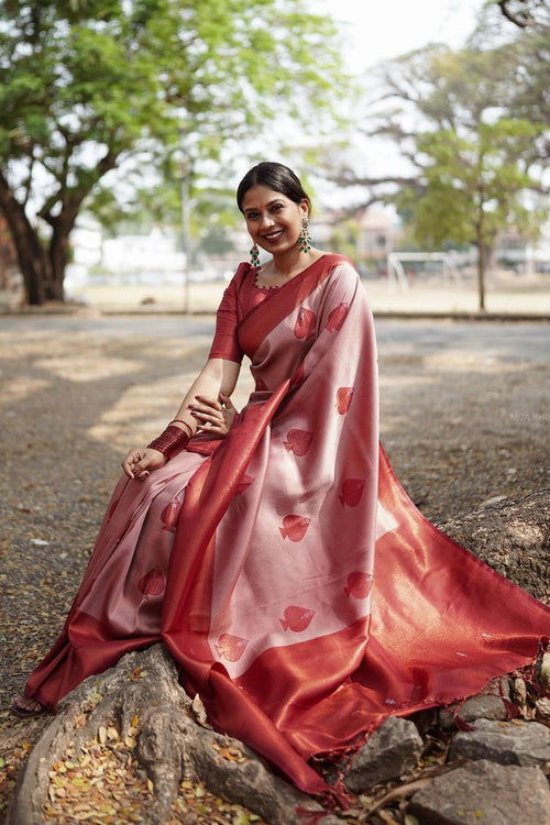 Load image into Gallery viewer, Magnetic Pink Soft Silk Saree With Snappy Blouse Piece
