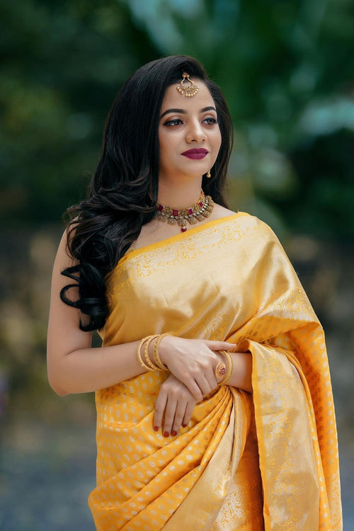 hirni hirni saree -premium organza |blouse -banglori fabric yellow color  designer saree